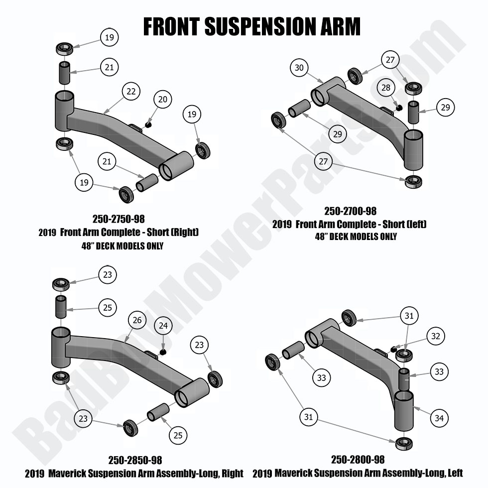 2019 Maverick Front Suspension Arms